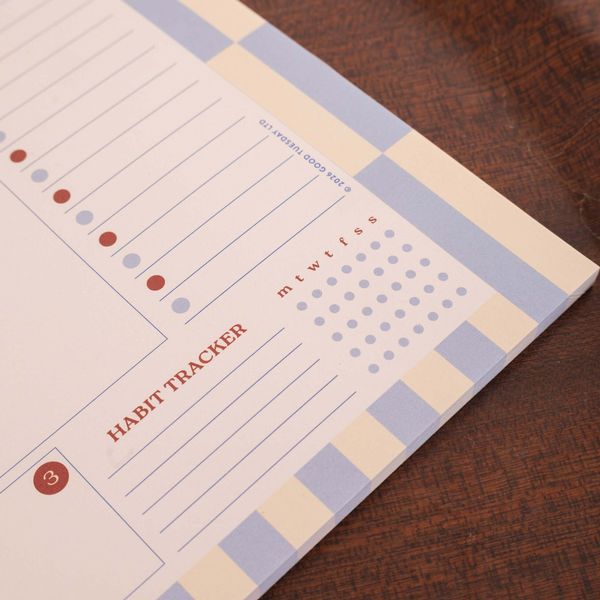 A4 Weekly Planner Pad | Butter Blue