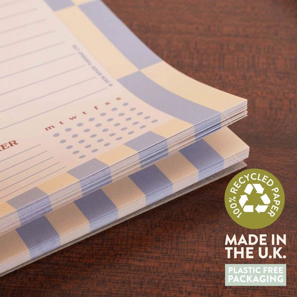 A4 Weekly Planner Pad | Butter Blue