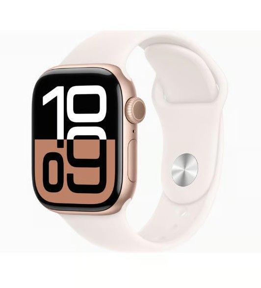 Refurbished Apple Watch Series 10 46mm, Rose Gold case, Pink band. Grade A